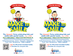 MAKE 'm SMILE Orlando Promotional Material