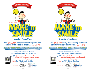 MAKE 'm SMILE North Carolina Promotional Material