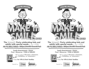 MAKE 'm SMILE Ohio Half Sheet Flyers Black and White